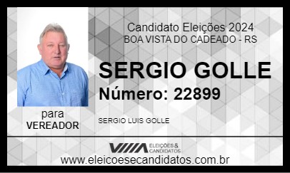 Candidato SERGIO GOLLE 2024 - BOA VISTA DO CADEADO - Eleições