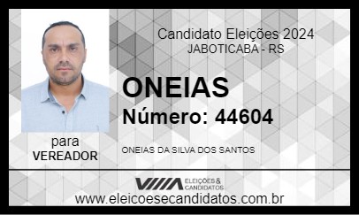 Candidato ONEIAS 2024 - JABOTICABA - Eleições