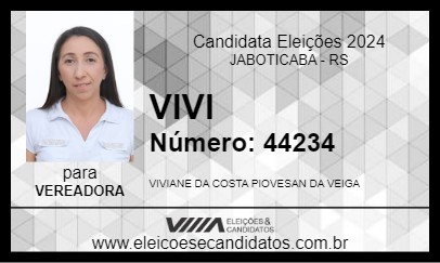 Candidato VIVI 2024 - JABOTICABA - Eleições