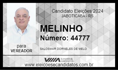 Candidato MELINHO 2024 - JABOTICABA - Eleições