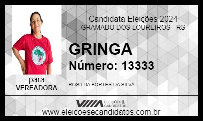 Candidato GRINGA 2024 - GRAMADO DOS LOUREIROS - Eleições