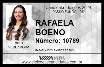 Candidato RAFAELA BOENO 2024 - PASSO FUNDO - Eleições