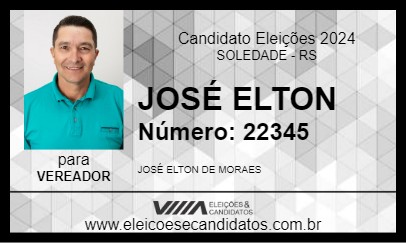 Candidato JOSÉ ELTON 2024 - SOLEDADE - Eleições