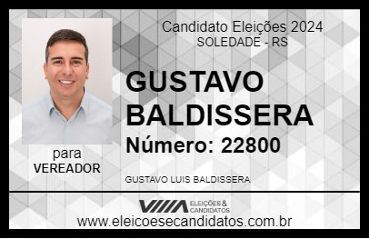 Candidato GUSTAVO BALDISSERA 2024 - SOLEDADE - Eleições