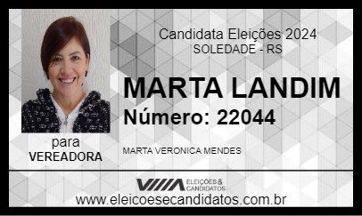 Candidato MARTA LANDIM 2024 - SOLEDADE - Eleições