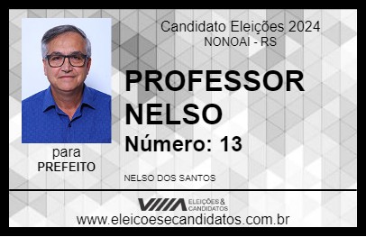 Candidato PROFESSOR NELSO 2024 - NONOAI - Eleições