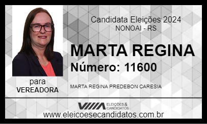 Candidato MARTA REGINA 2024 - NONOAI - Eleições