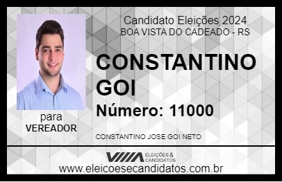 Candidato CONSTANTINO GOI 2024 - BOA VISTA DO CADEADO - Eleições