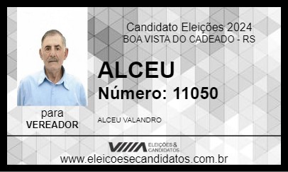 Candidato ALCEU 2024 - BOA VISTA DO CADEADO - Eleições