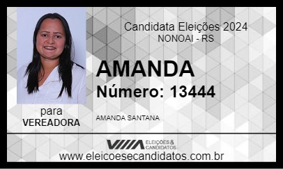 Candidato AMANDA 2024 - NONOAI - Eleições