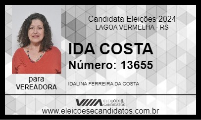 Candidato IDA COSTA 2024 - LAGOA VERMELHA - Eleições