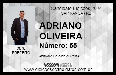 Candidato ADRIANO OLIVEIRA 2024 - SAPIRANGA - Eleições