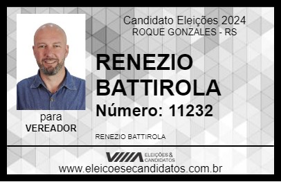 Candidato RENEZIO BATTIROLA 2024 - ROQUE GONZALES - Eleições