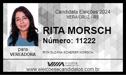 Candidato RITA MORSCH 2024 - VERA CRUZ - Eleições