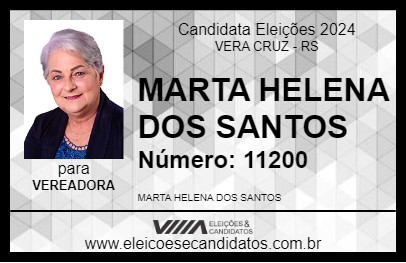 Candidato MARTA HELENA DOS SANTOS 2024 - VERA CRUZ - Eleições