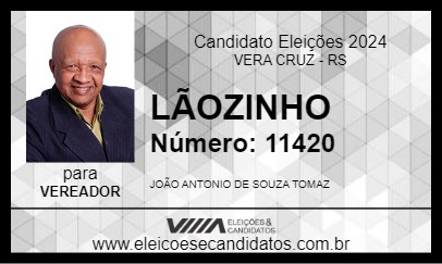 Candidato LÃOZINHO 2024 - VERA CRUZ - Eleições