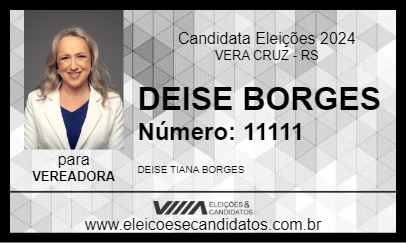 Candidato DEISE BORGES 2024 - VERA CRUZ - Eleições