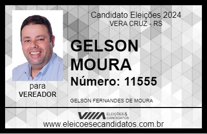 Candidato GELSON MOURA 2024 - VERA CRUZ - Eleições