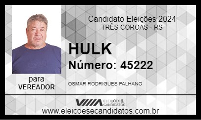 Candidato HULK 2024 - TRÊS COROAS - Eleições