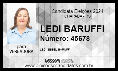 Candidato LEDI BARUFFI 2024 - CHAPADA - Eleições