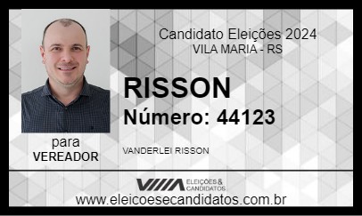 Candidato RISSON 2024 - VILA MARIA - Eleições