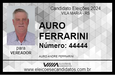 Candidato AURO FERRARINI 2024 - VILA MARIA - Eleições