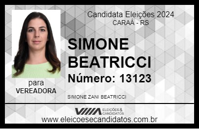 Candidato SIMONE BEATRICCI 2024 - CARAÁ - Eleições