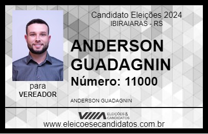 Candidato ANDERSON GUADAGNIN 2024 - IBIRAIARAS - Eleições