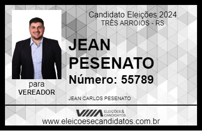 Candidato JEAN PESENATO 2024 - TRÊS ARROIOS - Eleições