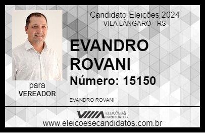 Candidato EVANDRO ROVANI 2024 - VILA LÂNGARO - Eleições