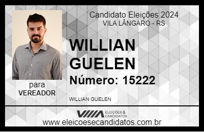 Candidato WILIAN GUELEN 2024 - VILA LÂNGARO - Eleições