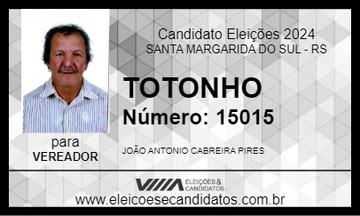 Candidato TOTONHO 2024 - SANTA MARGARIDA DO SUL - Eleições