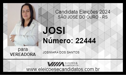 Candidato JOSI 2024 - SÃO JOSÉ DO OURO - Eleições