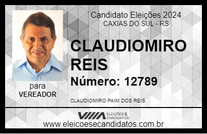 Candidato CLAUDIOMIRO REIS 2024 - CAXIAS DO SUL - Eleições