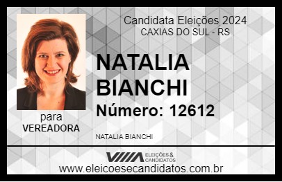 Candidato NATALIA BIANCHI 2024 - CAXIAS DO SUL - Eleições