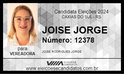 Candidato JOISE JORGE 2024 - CAXIAS DO SUL - Eleições