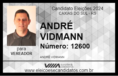 Candidato ANDRÉ VIDMANN 2024 - CAXIAS DO SUL - Eleições