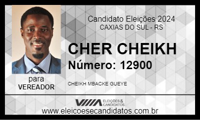 Candidato CHER CHEIKH 2024 - CAXIAS DO SUL - Eleições