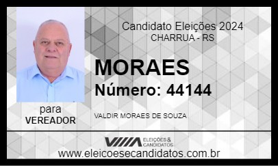 Candidato MORAES 2024 - CHARRUA - Eleições