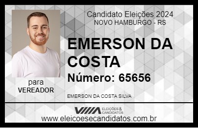 Candidato EMERSON DA COSTA 2024 - NOVO HAMBURGO - Eleições