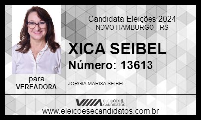 Candidato XICA SEIBEL 2024 - NOVO HAMBURGO - Eleições