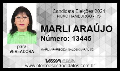 Candidato MARLI ARAÚJO 2024 - NOVO HAMBURGO - Eleições