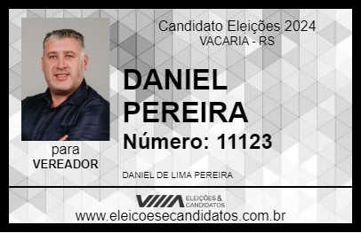 Candidato DANIEL PEREIRA 2024 - VACARIA - Eleições