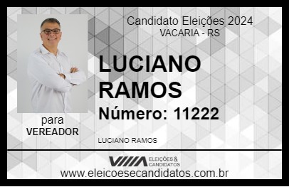 Candidato LUCIANO RAMOS 2024 - VACARIA - Eleições