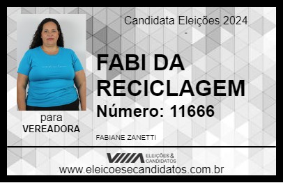 Candidato FABI DA RECICLAGEM 2024 - VACARIA - Eleições