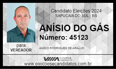 Candidato ANÍSIO DO GÁS 2024 - SAPUCAIA DO SUL - Eleições