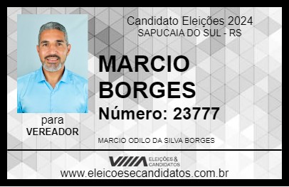 Candidato MARCIO BORGES 2024 - SAPUCAIA DO SUL - Eleições