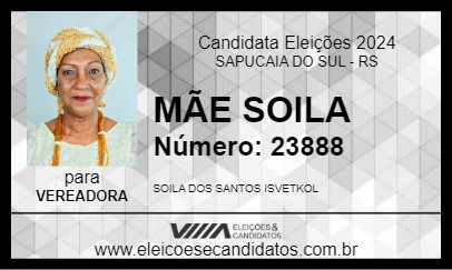 Candidato MÃE SOILA 2024 - SAPUCAIA DO SUL - Eleições