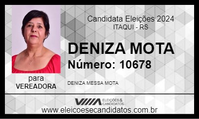 Candidato DENIZA MOTA 2024 - ITAQUI - Eleições