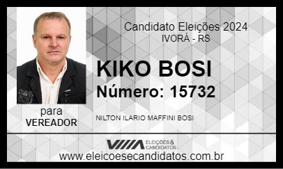 Candidato KIKO BOSI 2024 - IVORÁ - Eleições